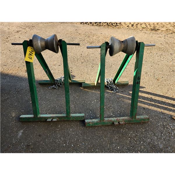 Two McElroy 2" - 8" pipe roller stands, Part Number 812501, SN PSS-02-0143