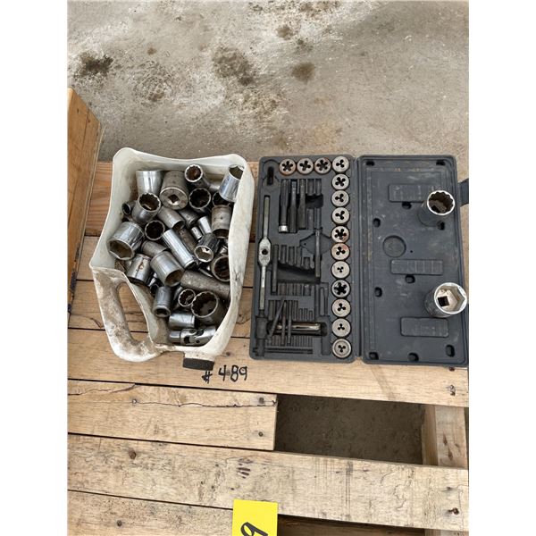 Sockets, tap & die set and hand tools