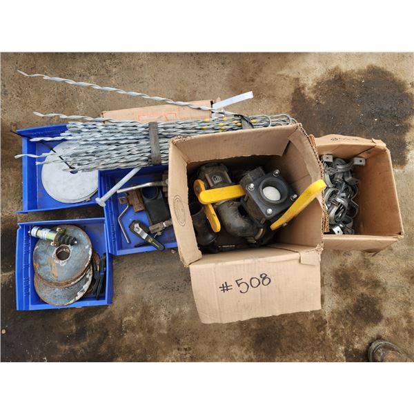 Misc water valves and conduit clamps