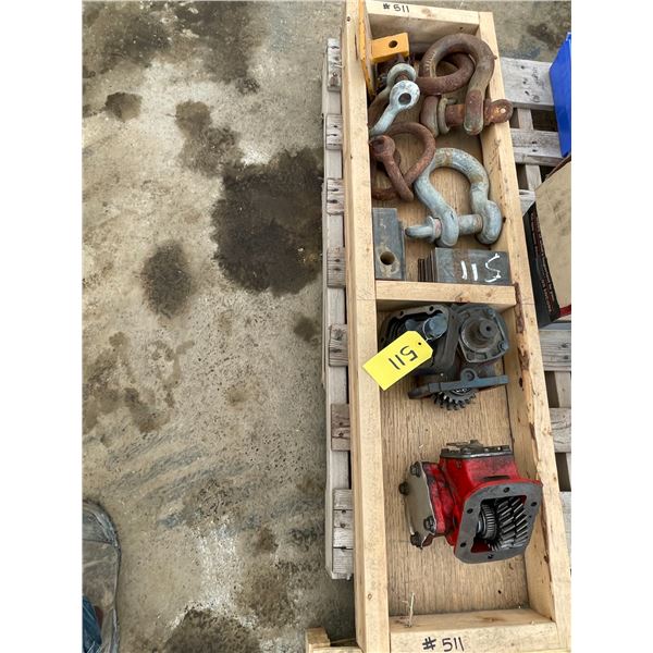 Power take-offs, shackles and steel tabs