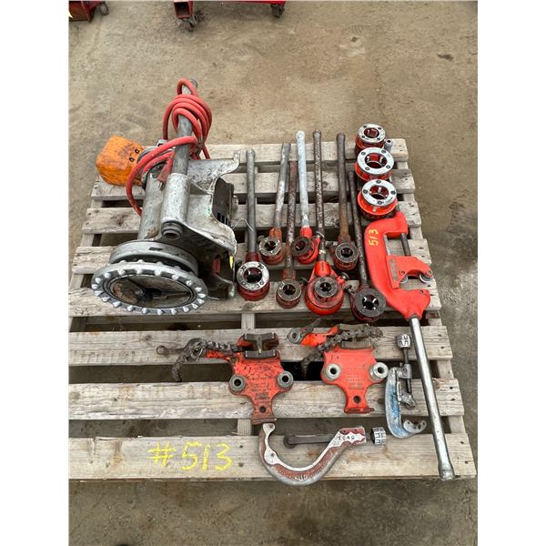 Rigid pipe threading and cutting equipment