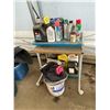 Image 2 : Misc solvents, oils and aerosols with desk