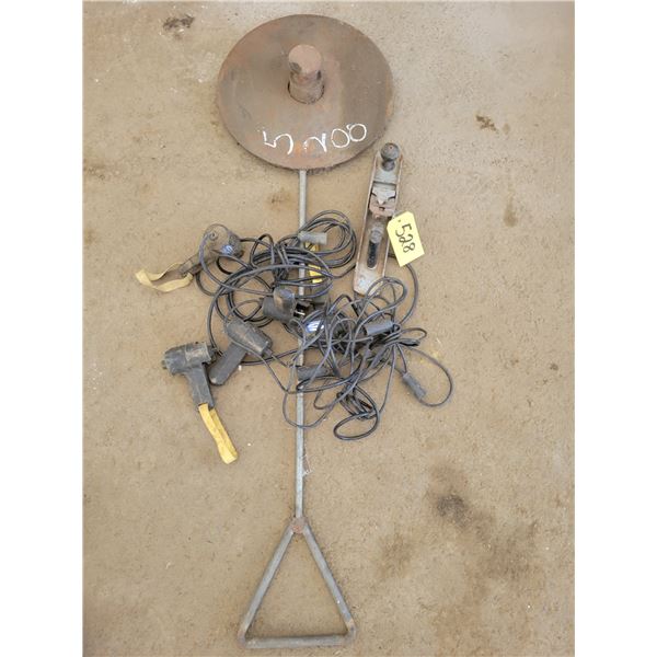 Transport fifth wheel wear tool, electric winch controllers and hand lathe