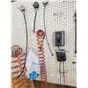 Image 5 : Peg board with air hoses, gauges and misc tools