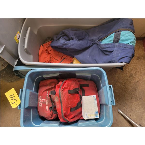 First aid kits and coveralls