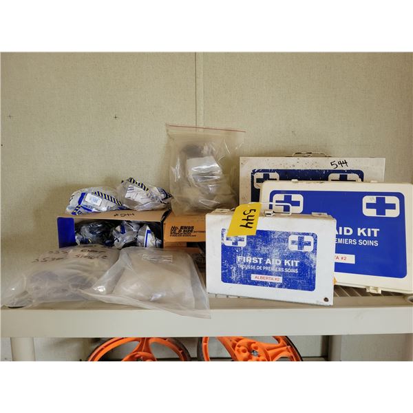 First aid kits and safety glasses