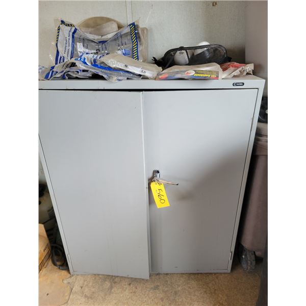 Steel cabinet w/safety supplies