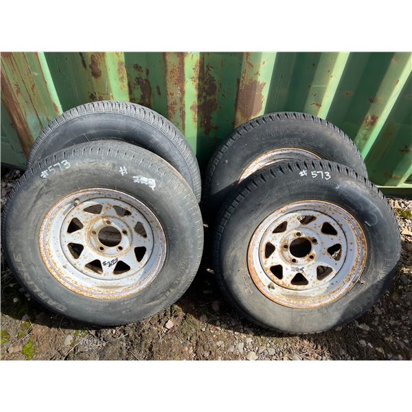 Set of utility trailer tires