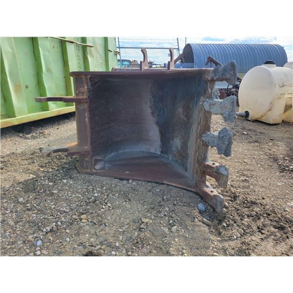 Approx. 34 inch WBM track hoe bucket, approx. 15 3/4 inch between the ears (Consigned) PH Reggie (78