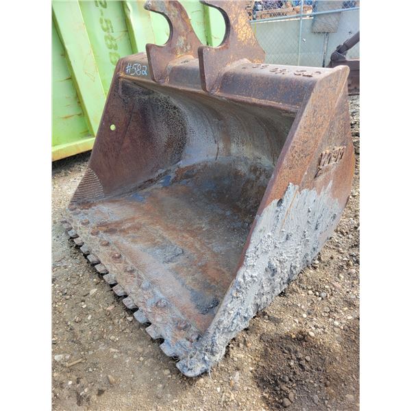 Approx. 58 inch WBM track hoe bucket, approx. 15 3/4 inch between the ears (Consigned) PH Reggie (78