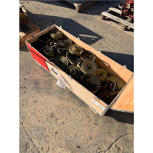 Crate of Tie down straps, Ph Rick (780) 531-2779. From Hwy 825 East on Boysdale Rd & South 1 mile on