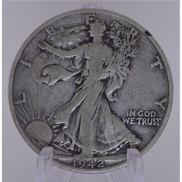 1942-S Walking Half Dollar