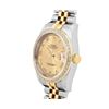 Image 2 : Rolex 36MM Factory Champagne Arabic Dial Diamond Bezel Datejust With Hidden Clas