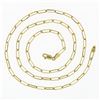 Image 3 : New Italian 14k Yellow Gold 22" 3.25mm Oval Paperclip Link Unisex Chain Necklace