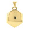 Image 4 : 14k Yellow Gold Dual Finish Detailed Jesus Puffed Hexagonal Medallion Pendant
