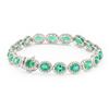 Image 2 : 12.53 ctw Emerald and 3.80 ctw Diamond 18K White Gold Bracelet