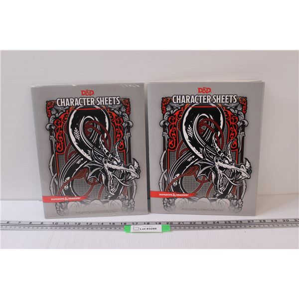 (2) Packs Dungeons and Dragons Character Sheets: (One Sealed 