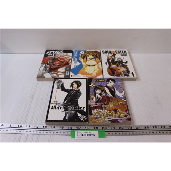 (5) Japanese Manga Books - Japanese Comics - Black Butler, Holic, Soul Eater