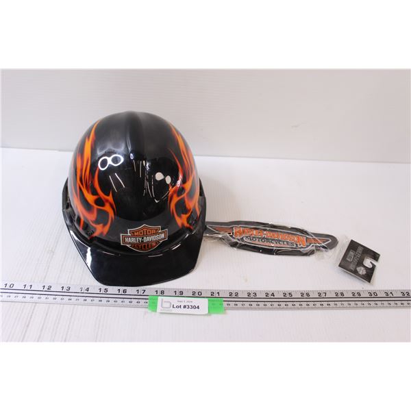 Harley Davidson Safety Helmet & Emblem Patch