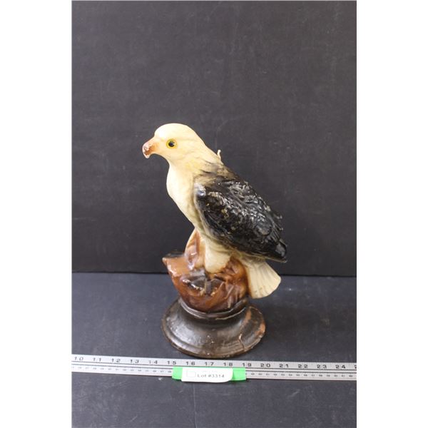 Hawk Sculpted Candle - 12" Tall, Some Cracks as Pictured