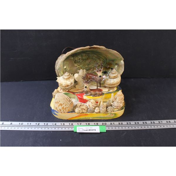 Deer & Seashell Light Decor - 8" x 9" - As is