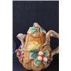 Image 2 : Squash Teapot & (2) Vintage Blue Mugs & Pinwheel Glass Beer Mug