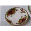 Image 4 : Royal Albert "Old Country Rose" Teacup Set, Corelle Plate Set, Paper Plate Set