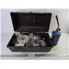 Image 1 : Plastic Tool Box with Electrical Parts and Wires and Propane Torch