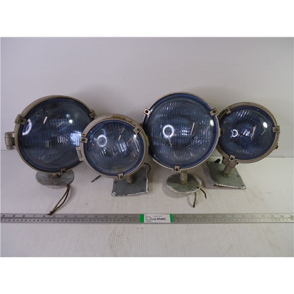 (4) Vintage General Electric Industrial Lights