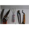 Image 4 : Double Edge Pruning Saw, Screwdriver, Vise Grips and Assorted Garden Tools