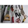 Image 7 : Double Edge Pruning Saw, Screwdriver, Vise Grips and Assorted Garden Tools