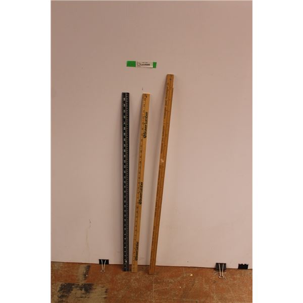* (3) Measuring Yard Sticks