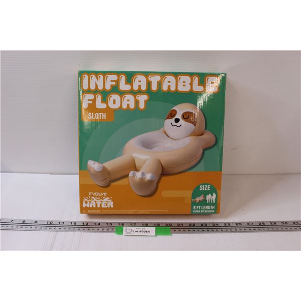 Evolve Sloth Inflatable Water Float - Appears NIB