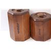 Image 2 : Vintage Wood Kitchen Canister Set (Flour, Sugar, Tea & Coffee)