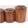 Image 3 : Vintage Wood Kitchen Canister Set (Flour, Sugar, Tea & Coffee)