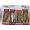 Image 2 : (4) Rattlin Rapala Fishing Lures & (4) Silver Minnow Spoons