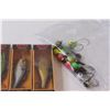 Image 3 : (4) Spinning Rapala Fishing Lures & Assorted Lead Heads