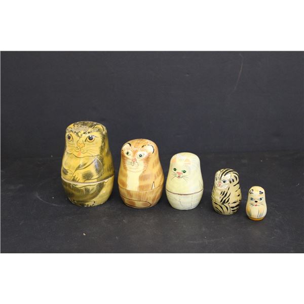 Vintage Wooden Nesting Dolls