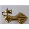 Image 2 : (2) Brass Candle Wall Sconces - 7.5" x 4"