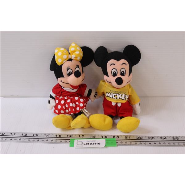 (2) Disney's Mickey & Minnie Mouse Beanies
