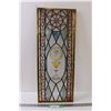 Image 1 : Painted Stained Glass-Like Art - 27" x 11" - Some Wear