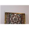 Image 2 : Painted Stained Glass-Like Art - 27" x 11" - Some Wear