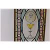 Image 3 : Painted Stained Glass-Like Art - 27" x 11" - Some Wear