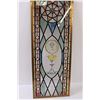 Image 5 : Painted Stained Glass-Like Art - 27" x 11" - Some Wear