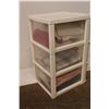 Image 5 : * Plastic Three Drawer Storage Unit w/Contents - 13" x 16" x 25"