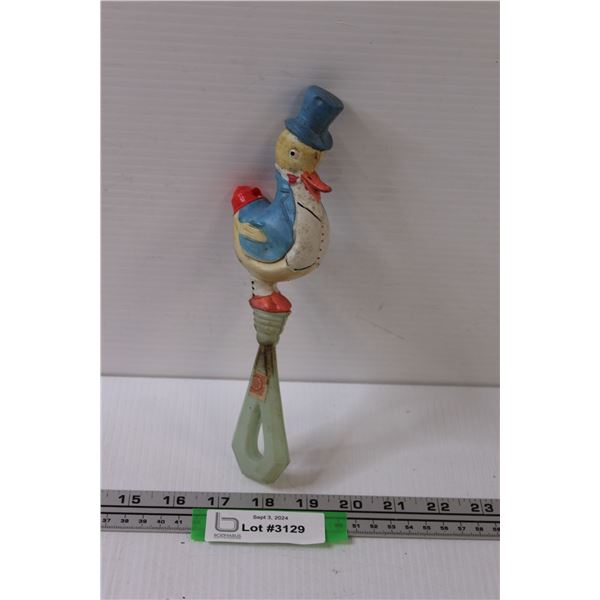 Vintage Children's Duck Rattle - Some Wear