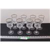 Image 1 : (8) Crystal Wine Glass w/Gold Rims