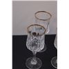 Image 2 : (8) Crystal Wine Glass w/Gold Rims