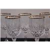 Image 3 : (8) Crystal Wine Glass w/Gold Rims