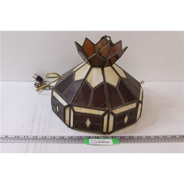 Stained Glass Swag Light - 12" x 9" - Untested